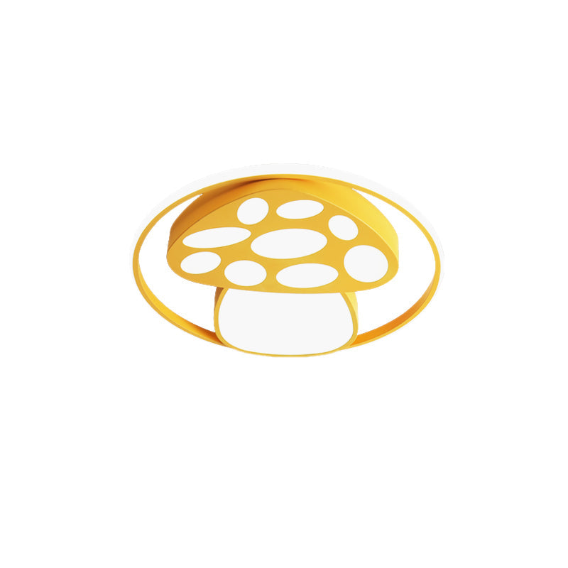 Cute Mushroom Flush Mount Light Cartoon Acrylic Metal Ceiling Lamp for Kindergarten Clearhalo 'Ceiling Lights' 'Close To Ceiling Lights' 'Close to ceiling' 'Flush mount' Lighting' 184993