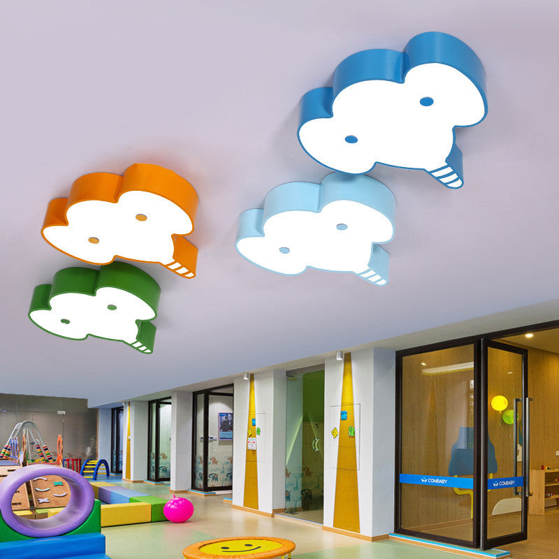 Metal Elephant Ceiling Mount Light Kindergarten Nursing Room Lovely Ceiling Lamp Clearhalo 'Ceiling Lights' 'Close To Ceiling Lights' 'Close to ceiling' 'Flush mount' Lighting' 185397