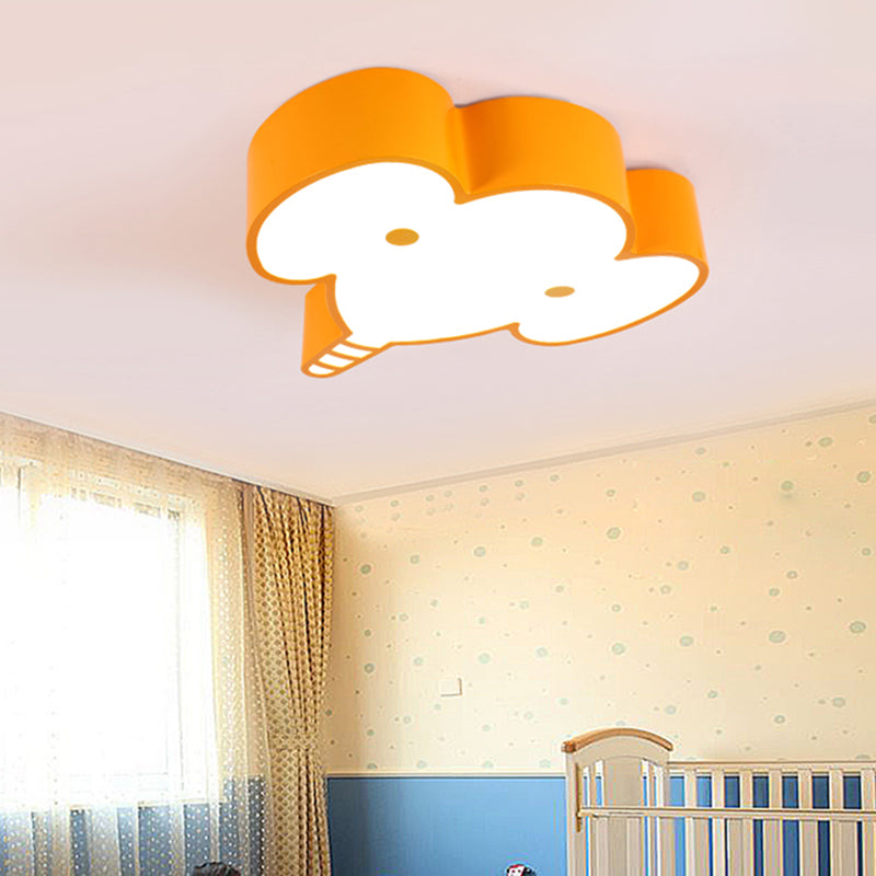 Metal Elephant Ceiling Mount Light Kindergarten Nursing Room Lovely Ceiling Lamp Yellow Clearhalo 'Ceiling Lights' 'Close To Ceiling Lights' 'Close to ceiling' 'Flush mount' Lighting' 185404