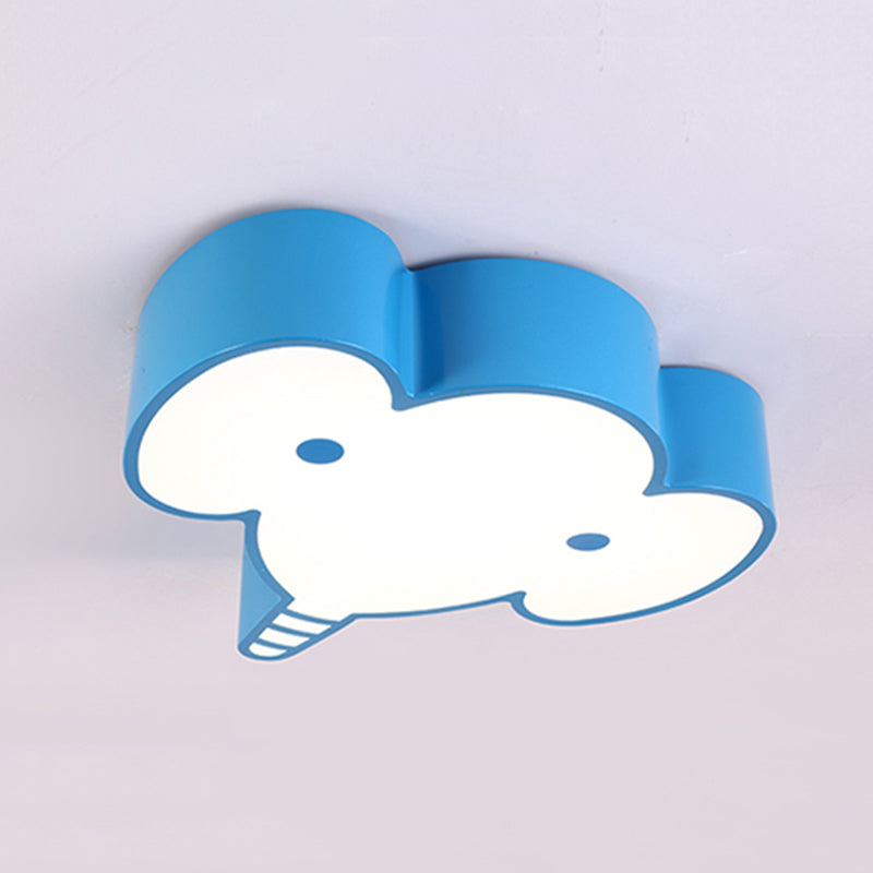 Metal Elephant Ceiling Mount Light Kindergarten Nursing Room Lovely Ceiling Lamp Blue Clearhalo 'Ceiling Lights' 'Close To Ceiling Lights' 'Close to ceiling' 'Flush mount' Lighting' 185406