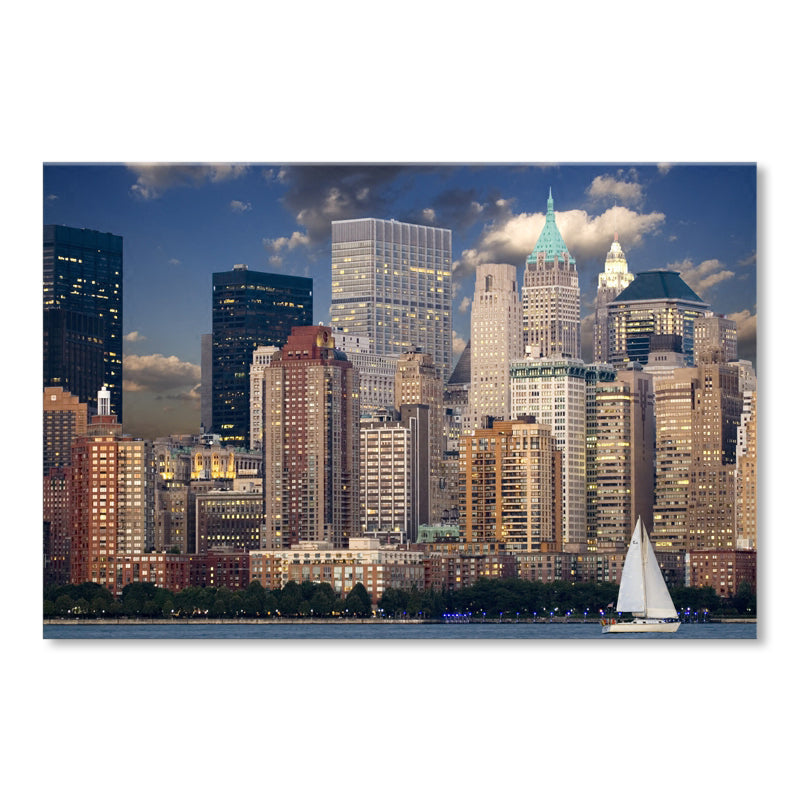 Brown Urban Architectural Landscape Canvas Textured Modern House Interior Wall Art Print Clearhalo 'Art Gallery' 'Canvas Art' 'Contemporary Art Gallery' 'Modern' Arts' 1860530