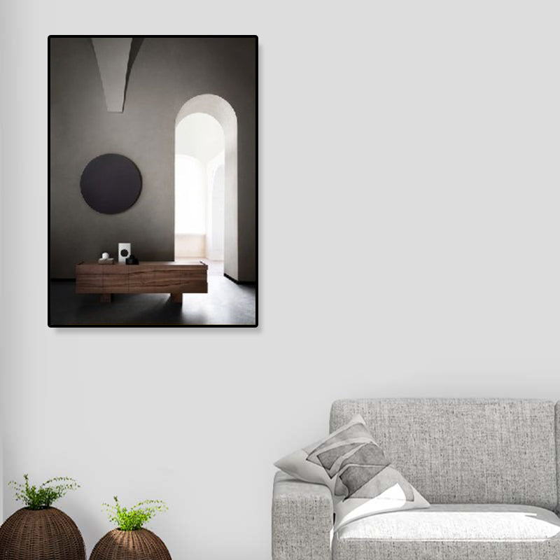 Arched Door Scenery Wall Art Set Soft Color Modern Style Canvas Print for Family Room Clearhalo 'Art Gallery' 'Canvas Art' 'Contemporary Art Gallery' 'Modern' Arts' 1860565