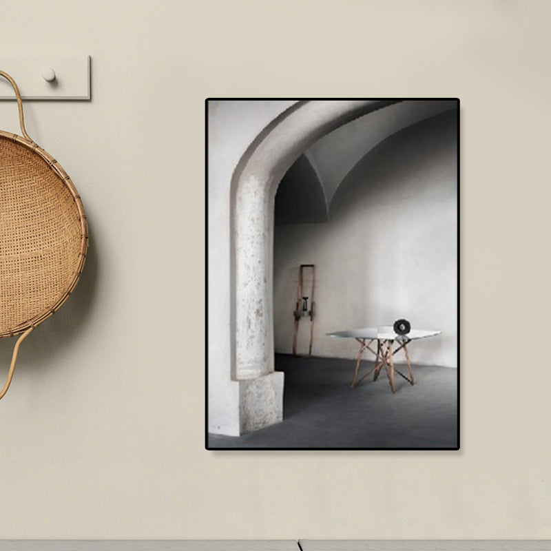 Arched Door Scenery Wall Art Set Soft Color Modern Style Canvas Print for Family Room Clearhalo 'Art Gallery' 'Canvas Art' 'Contemporary Art Gallery' 'Modern' Arts' 1860568