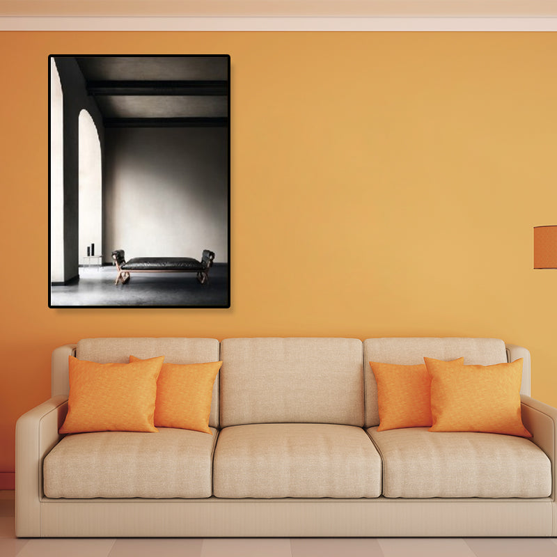 Arched Door Scenery Wall Art Set Soft Color Modern Style Canvas Print for Family Room Silver Gray Clearhalo 'Art Gallery' 'Canvas Art' 'Contemporary Art Gallery' 'Modern' Arts' 1860579