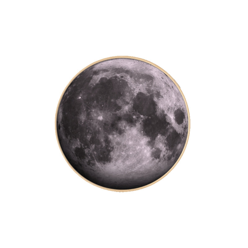 Outer Space Planet Wall Art Kids Textured Bedroom Canvas Print in Soft Color, Optional Sizes Clearhalo 'Art Gallery' 'Canvas Art' 'Kids' Arts' 1860633