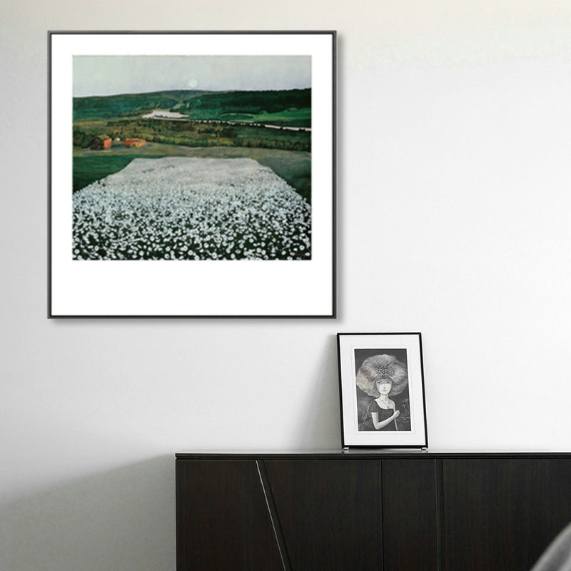 Stunning Flatland View Canvas House Interior Scenery Wall Art Print in Soft Color Clearhalo 'Art Gallery' 'Canvas Art' 'Country Art Gallery' 'French Country' 'Rustic' Arts' 1861235