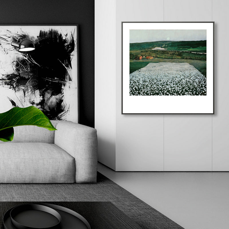 Stunning Flatland View Canvas House Interior Scenery Wall Art Print in Soft Color Clearhalo 'Art Gallery' 'Canvas Art' 'Country Art Gallery' 'French Country' 'Rustic' Arts' 1861236