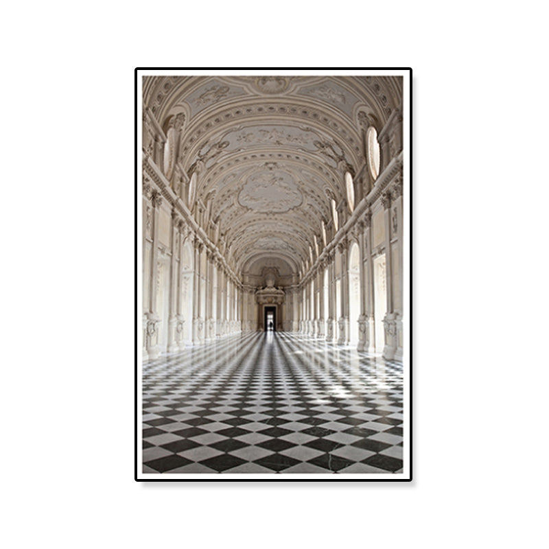 Architecture Hallway Wall Art Decor Modern Textured Canvas Print in Pastel Color Clearhalo 'Art Gallery' 'Canvas Art' 'Contemporary Art Gallery' 'Modern' Arts' 1861469