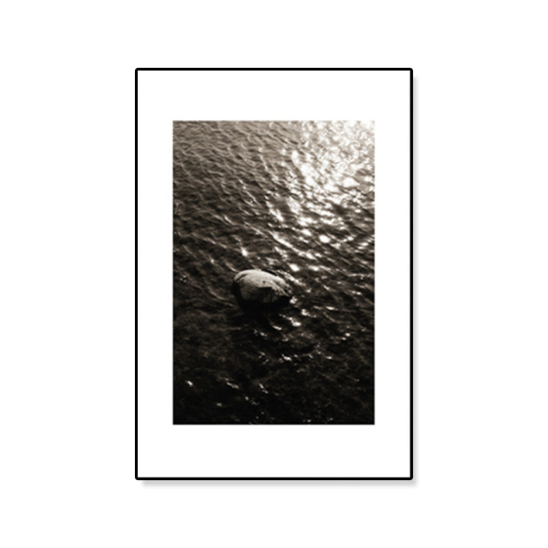 Textured Sea Surface Wall Art Tropical Canvas Print for House Interior, Multiple Sizes Clearhalo 'Art Gallery' 'Canvas Art' 'Coastal Art Gallery' 'Tropical' Arts' 1862293