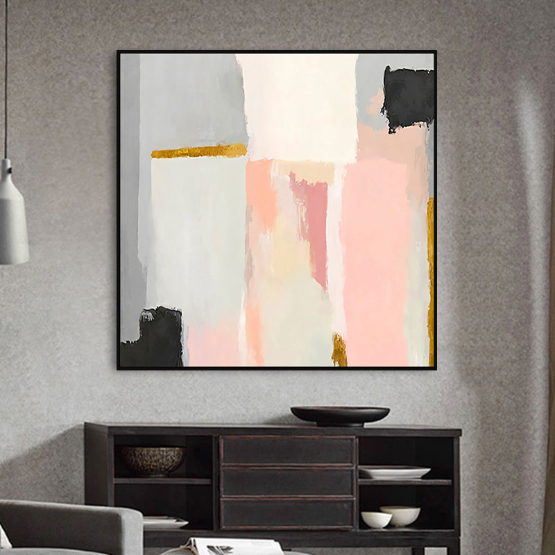 Abstract Expressionism Style Watercolor Canvas Pastel Color Boys Bedroom Wall Art Decor Clearhalo 'Arts' 'Canvas Art' 1862719