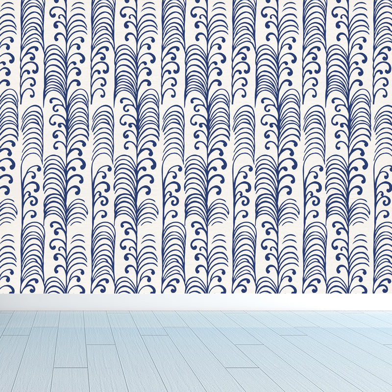 Full Size Illustration Modern Mural with Moire Pattern in Soft Color, Customised White Clearhalo 'Wall Decor' 'Wall Mural' 1863161