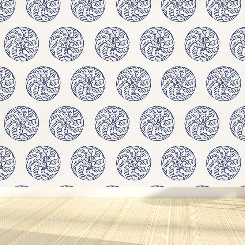 Fashion Moire Pattern Mural Wallpaper Sitting Room Sky View Wall Decor, Custom Printed Clearhalo 'Wall Decor' 'Wall Mural' 1863432