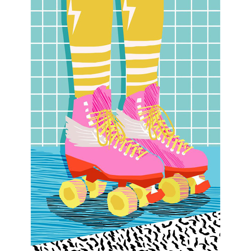 Modern Fashionable Shoes Pattern Mural Pastel Color Kids Room Wall Decor, Personalized Clearhalo 'Wall Decor' 'Wall Mural' 1863954