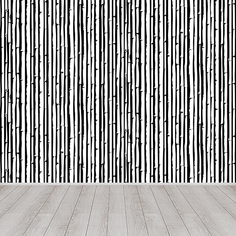 Stain-Proof Bamboo Wall Mural Non-Woven Textured Botany Wall Decor for Guest Room Clearhalo 'Wall Decor' 'Wall Mural' 1864088
