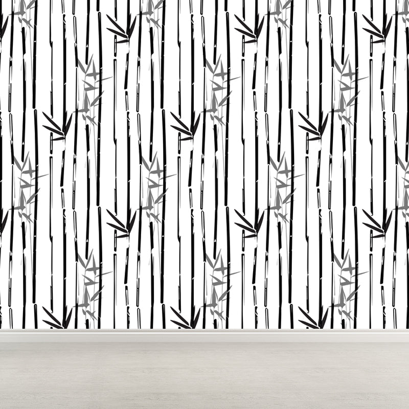 Stain-Proof Bamboo Wall Mural Non-Woven Textured Botany Wall Decor for Guest Room Clearhalo 'Wall Decor' 'Wall Mural' 1864103