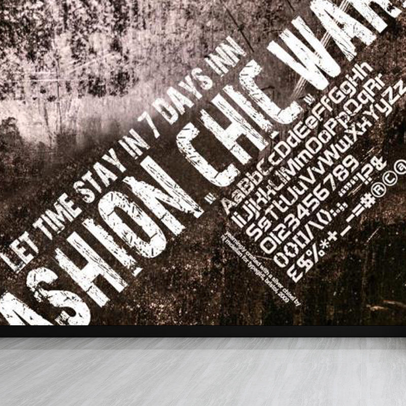 Large Iron Wallpaper Mural Industrial Style Nostalgic Metal Wall Decor in Dark Color Clearhalo 'Wall Decor' 'Wall Mural' 1864283