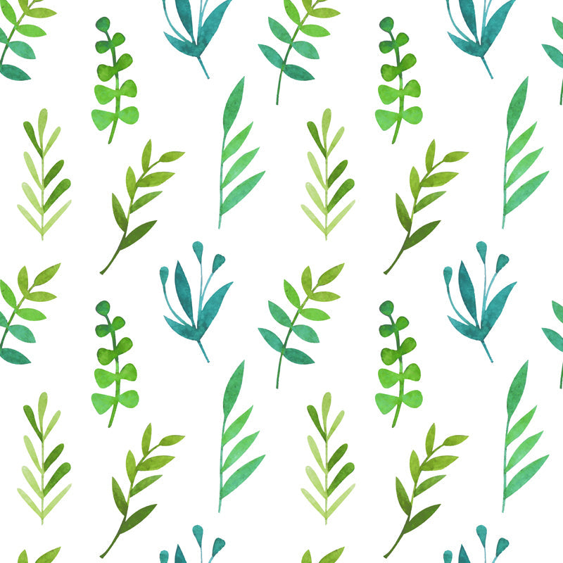 Stain-Proof Leaves Print Mural Tropical Non-Woven Wall Art, Custom Size Available Clearhalo 'Wall Decor' 'Wall Mural' 1864319