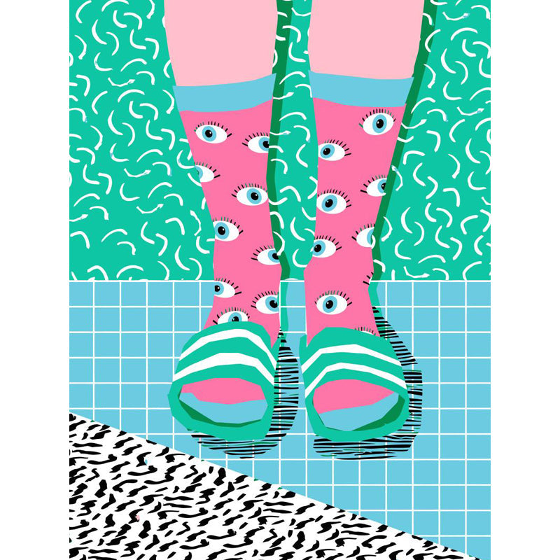 Full Size Illustration Modern Mural Wallpaper with Fashionable Shoes Graphic in Light Color Clearhalo 'Wall Decor' 'Wall Mural' 1864494