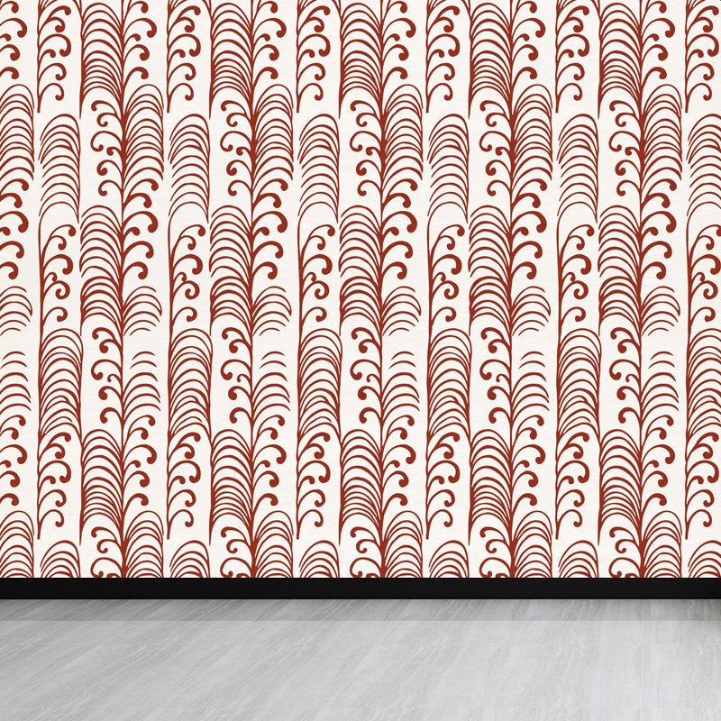 Cloud Pattern Mural Wallpaper for Dining Room, Pastel Color, Custom Size Available Light Red Clearhalo 'Wall Decor' 'Wall Mural' 1864766