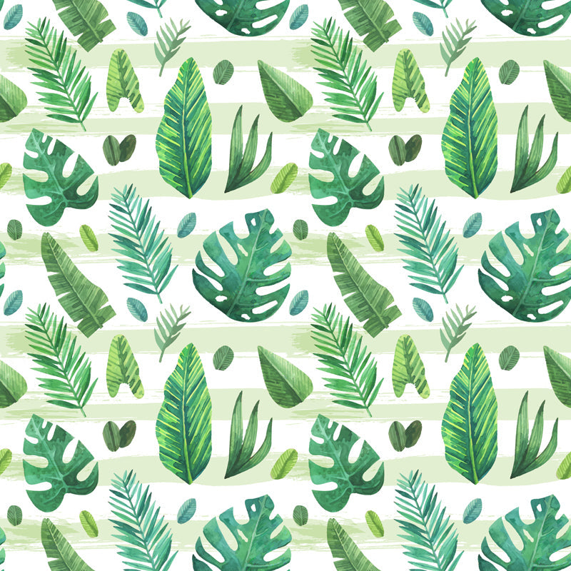 Tropical Leaves Pattern Wall Mural Non-Woven Textured Stain-Proof Soft Color Wall Art for Bedroom Clearhalo 'Wall Decor' 'Wall Mural' 1864884