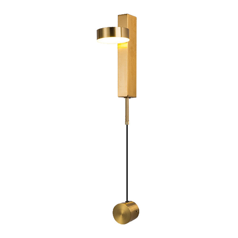 Black/Gold Rectangle Flush Mount Wall Sconce Simplicity LED Metallic Wall Lighting Fixture with Switch Clearhalo 'Cast Iron' 'Glass' 'Industrial' 'Modern wall lights' 'Modern' 'Tiffany' 'Traditional wall lights' 'Wall Lamps & Sconces' 'Wall Lights' Lighting' 1865307