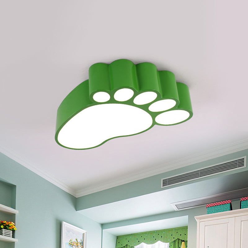 Acrylic Footstep-Like LED Flush Mount Lamp Kids Red/Yellow/Blue Flush Ceiling Light Fixture for Kindergarten Clearhalo 'Ceiling Lights' 'Close To Ceiling Lights' 'Close to ceiling' 'Flush mount' Lighting' 1865352
