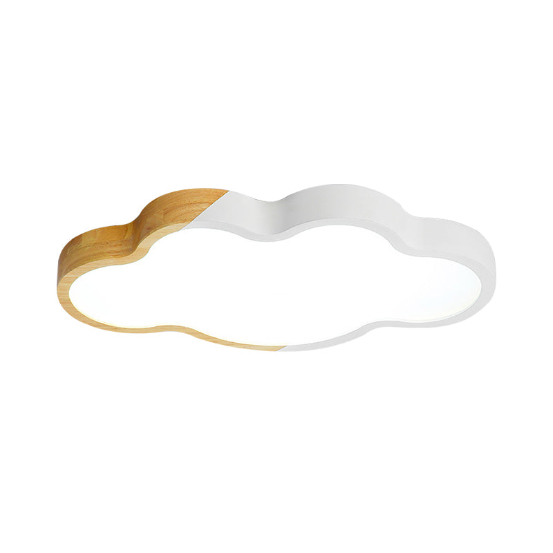 Metallic Cloud Flush Mount Light Modern Style White/Yellow/Green LED Ceiling Fixture for Great Room Clearhalo 'Ceiling Lights' 'Close To Ceiling Lights' 'Close to ceiling' 'Flush mount' Lighting' 1866009
