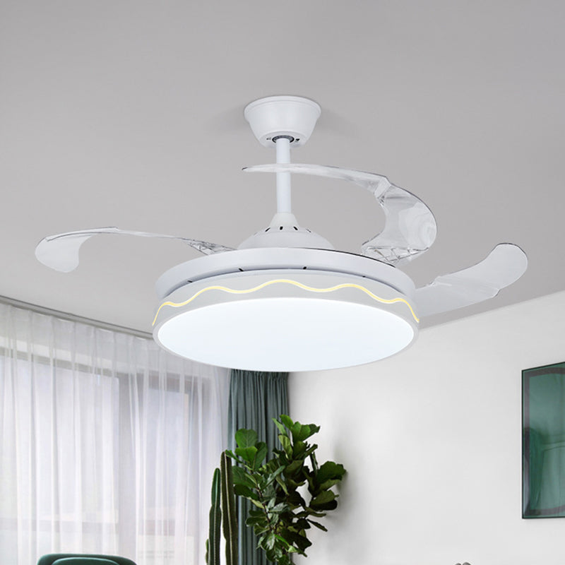 Circular Ceiling Fan Light Fixture Simple Metal 42