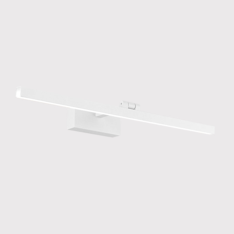 Tubular Vanity Lamp Modernism Metal Black/White Finish LED Wall Lighting Ideas in Warm/White Light for Bathroom Clearhalo 'Cast Iron' 'Glass' 'Industrial' 'Modern wall lights' 'Modern' 'Tiffany' 'Traditional wall lights' 'Vanity Lights' 'Wall Lights' Lighting' 1866231