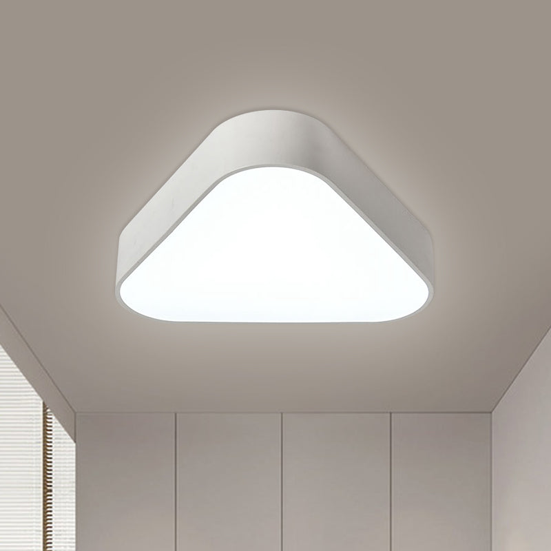 Triangular Acrylic Flush Mount Light Kids White/Yellow/Purple LED Close to Ceiling Lighting Fixture White Clearhalo 'Ceiling Lights' 'Close To Ceiling Lights' 'Close to ceiling' 'Flush mount' Lighting' 1866298