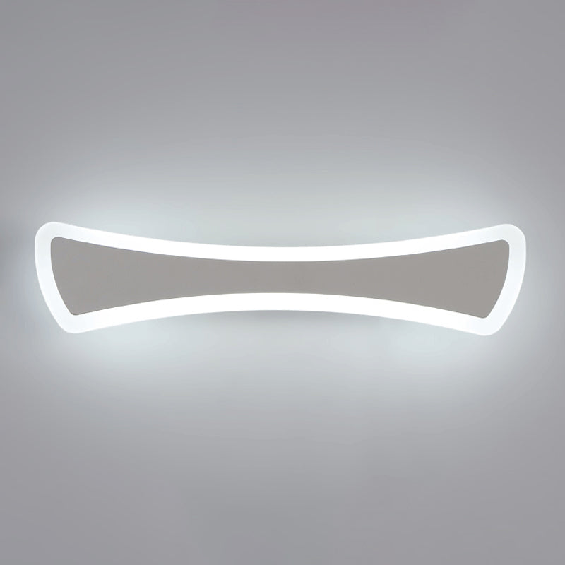 Ultra-Thin Acrylic Vanity Lamp Contemporary LED Silver Wall Sconce Lighting for Bathroom Clearhalo 'Modern wall lights' 'Modern' 'Vanity Lights' 'Wall Lights' Lighting' 1866627