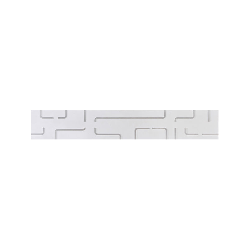 White Etched Rectangle Wall Light Fixture Modern Style LED Acrylic Wall Mounted Vanity Lamp in Warm/White Light Clearhalo 'Modern wall lights' 'Modern' 'Vanity Lights' 'Wall Lights' Lighting' 1866705