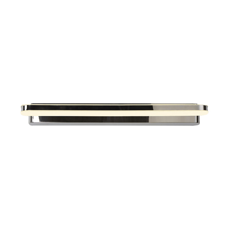 Nickel Linear Vanity Lighting Ideas Modernism LED Metal Wall Light Sconce in Warm/White Light for Bathroom Clearhalo 'Cast Iron' 'Glass' 'Industrial' 'Modern wall lights' 'Modern' 'Tiffany' 'Traditional wall lights' 'Vanity Lights' 'Wall Lights' Lighting' 1867702