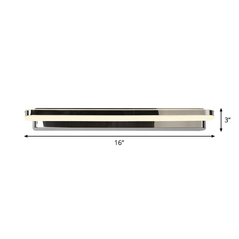 Nickel Linear Vanity Lighting Ideas Modernism LED Metal Wall Light Sconce in Warm/White Light for Bathroom Clearhalo 'Cast Iron' 'Glass' 'Industrial' 'Modern wall lights' 'Modern' 'Tiffany' 'Traditional wall lights' 'Vanity Lights' 'Wall Lights' Lighting' 1867703