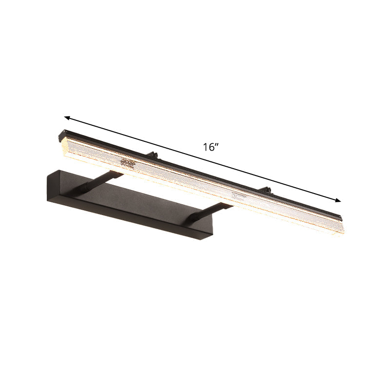 Tube Metallic Wall Vanity Lighting Modern Black Dual Arm LED Wall Mount Lamp in Warm/White Light Clearhalo 'Cast Iron' 'Glass' 'Industrial' 'Modern wall lights' 'Modern' 'Tiffany' 'Traditional wall lights' 'Vanity Lights' 'Wall Lights' Lighting' 1867720