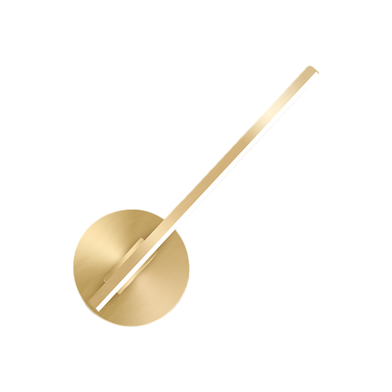 Gold Tube/Stick Wall Lighting Ideas Simple Aluminum LED Wall Mounted Lamp for Boys Bedside Clearhalo 'Cast Iron' 'Glass' 'Industrial' 'Modern wall lights' 'Modern' 'Tiffany' 'Traditional wall lights' 'Wall Lamps & Sconces' 'Wall Lights' Lighting' 1867859