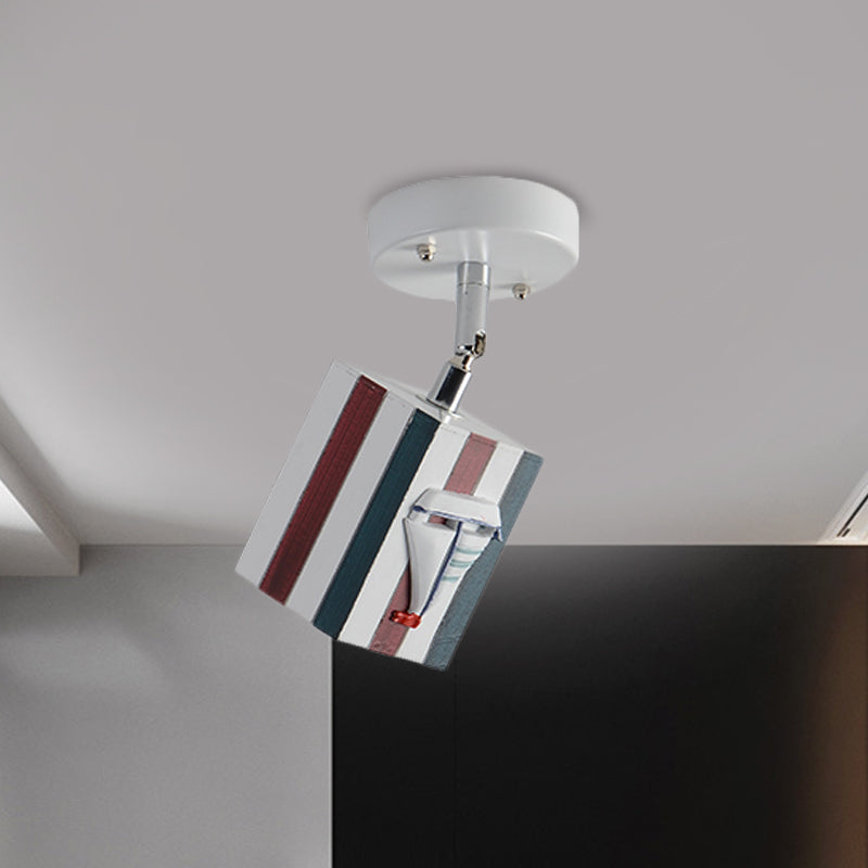 Resin cubic ceiling light modern 1-bright starfish decoration Clearhalo 'Ceiling Lights' 'Close To Ceiling Lights' 'Close to ceiling' 'Semi-flushmount' Lighting' 1867918