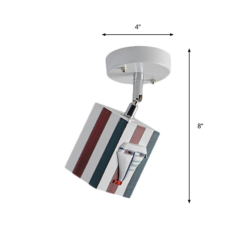 Resin cubic ceiling light modern 1-bright starfish decoration Clearhalo 'Ceiling Lights' 'Close To Ceiling Lights' 'Close to ceiling' 'Semi-flushmount' Lighting' 1867921