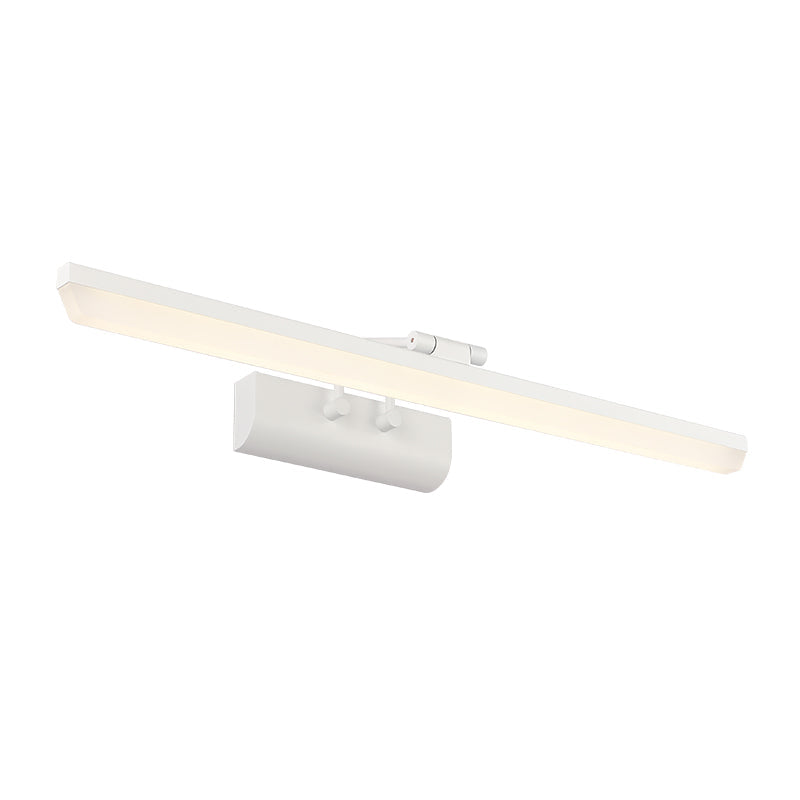 Metallic Cylinder Vanity Lamp Simplicity 16"/20" Long LED White Wall Lighting Ideas for Bathroom Clearhalo 'Cast Iron' 'Glass' 'Industrial' 'Modern wall lights' 'Modern' 'Tiffany' 'Traditional wall lights' 'Vanity Lights' 'Wall Lights' Lighting' 1868246