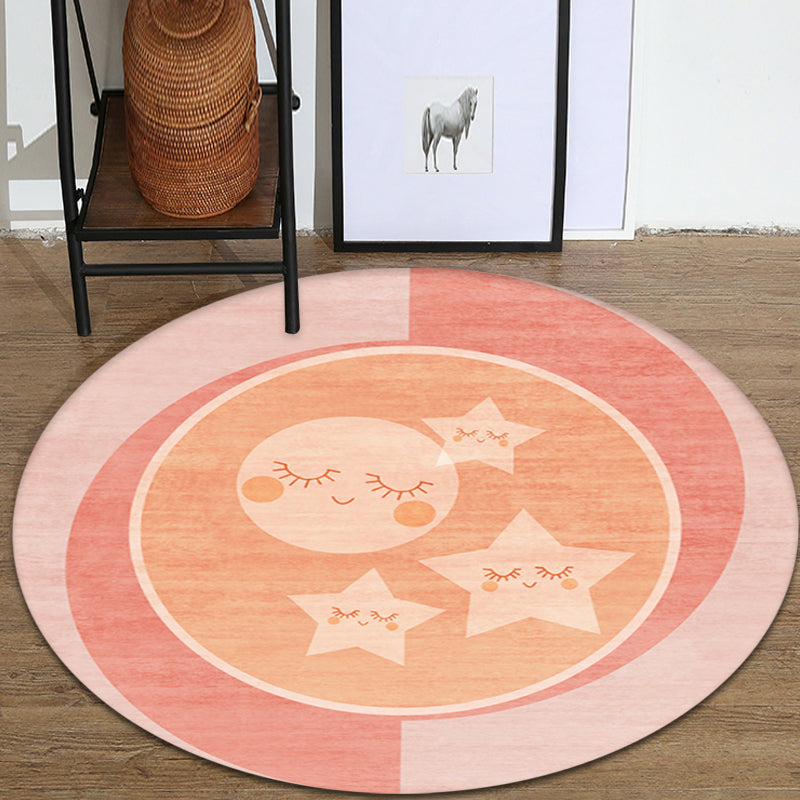 Cameo Brown Modern Rug Polypropylene Geometric Pattern Area Rug Pet Friendly Washable Non-Slip Rug for Living Room Orange Pink Clearhalo 'Area Rug' 'Rug' 1868448