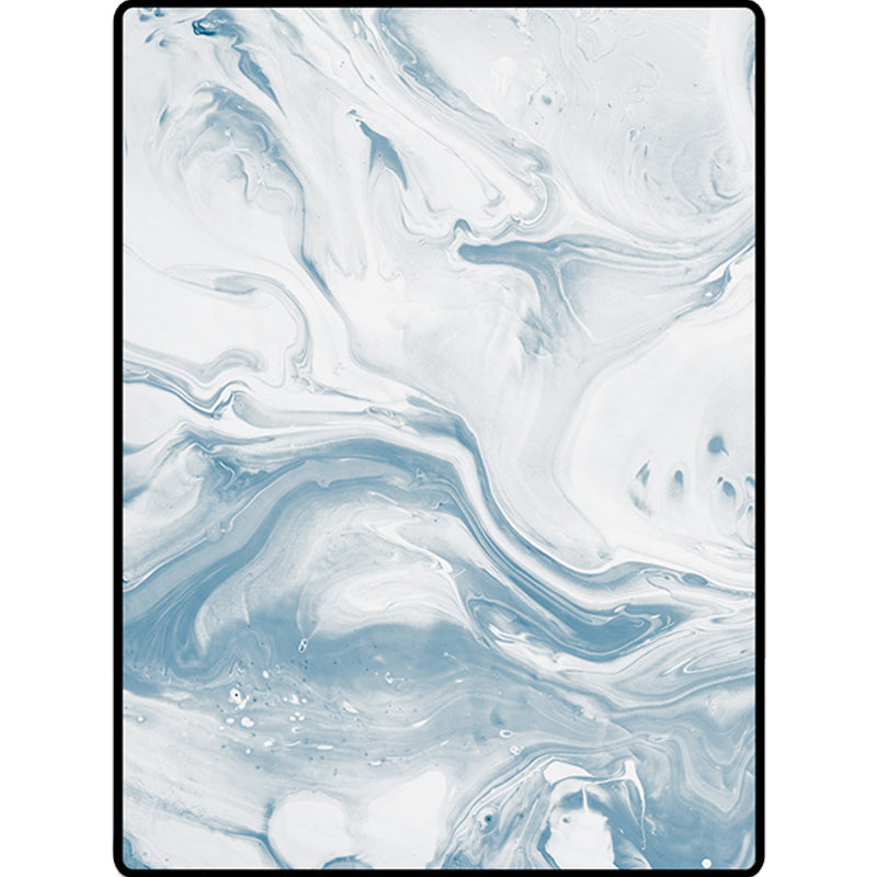 Modernist Decoration Rug Blue Watercolor Pattern Rug Polypropylene Washable Non-Slip Pet Friendly Area Rug Clearhalo 'Area Rug' 'Rug' 1868812