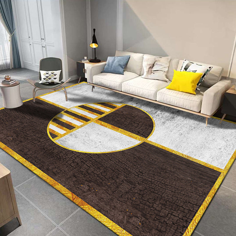 Multi-Color Modern Rug Polyester Geometry Pattern Carpet Pet Friendly Washable Non-Slip Rug for Decoration Silver Gray Clearhalo 'Area Rug' 'Modern' 'Rugs' Rug' 1869183