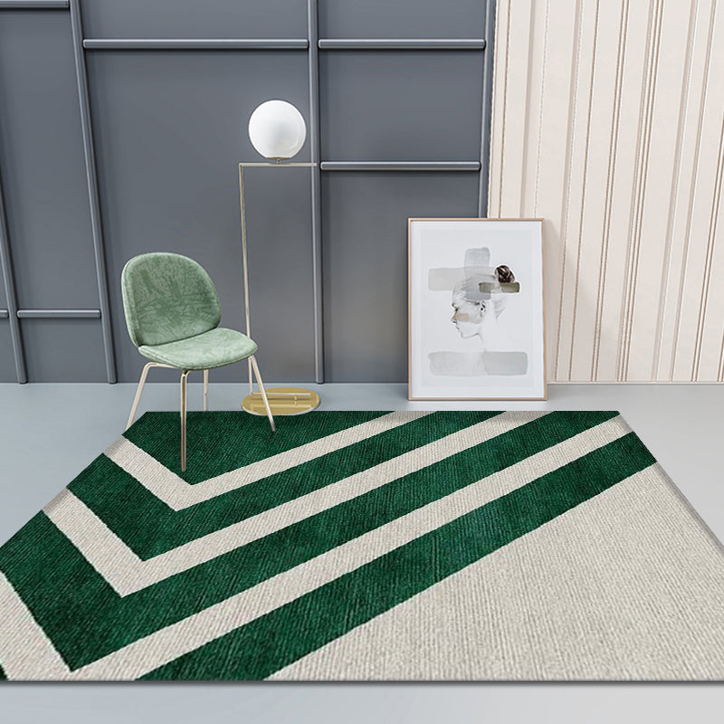 Multi-Color Decoration Indoor Rug Novelty Striped Pattern Rug Synthetics Machine Washable Non-Slip Backing Rug Blackish Green Clearhalo 'Area Rug' 'Modern' 'Rugs' Rug' 1869426