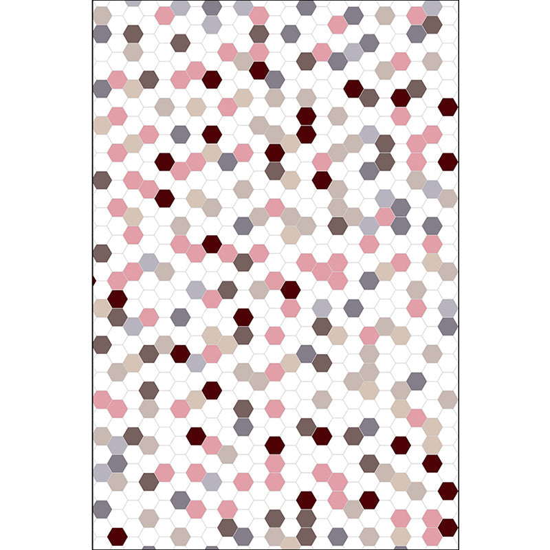 Multicoloured Bedroom Rug Modernist Geometric Pattern Rug Polyester Anti-Slip Backing Washable Area Rug Clearhalo 'Area Rug' 'Modern' 'Rugs' Rug' 1869514