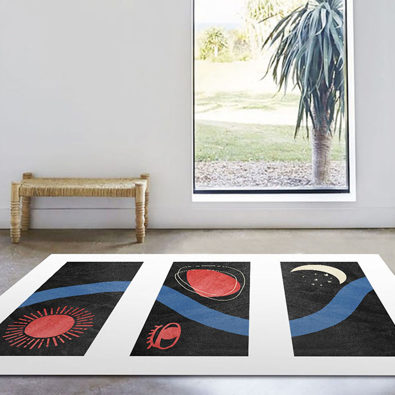 Modernist Abstract Rug Multicolor Polyester Rug Anti-Slip Pet Friendly Washable Area Rug for Living Room Clearhalo 'Area Rug' 'Rug' 1869724