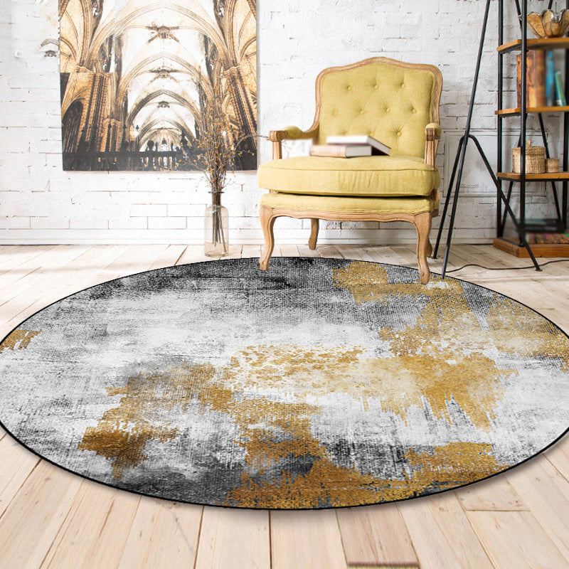 Industrial Living Room Rug Grey Abstract Rug Synthetics Washable Non-Slip Pet Friendly Area Rug Grey Clearhalo 'Area Rug' 'Rug' 1869797
