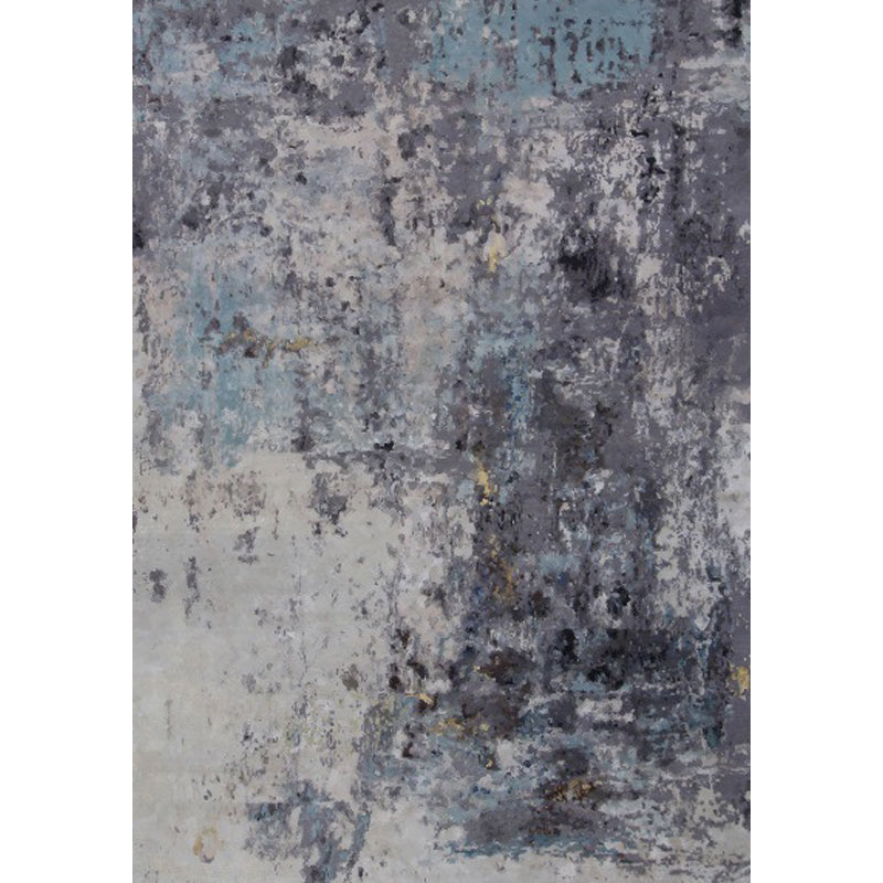 Industrial Living Room Area Rug Black Abstract Indoor Rug Polyester Anti-Slip Washable Pet Friendly Rug Clearhalo 'Area Rug' 'Rug' 1870130