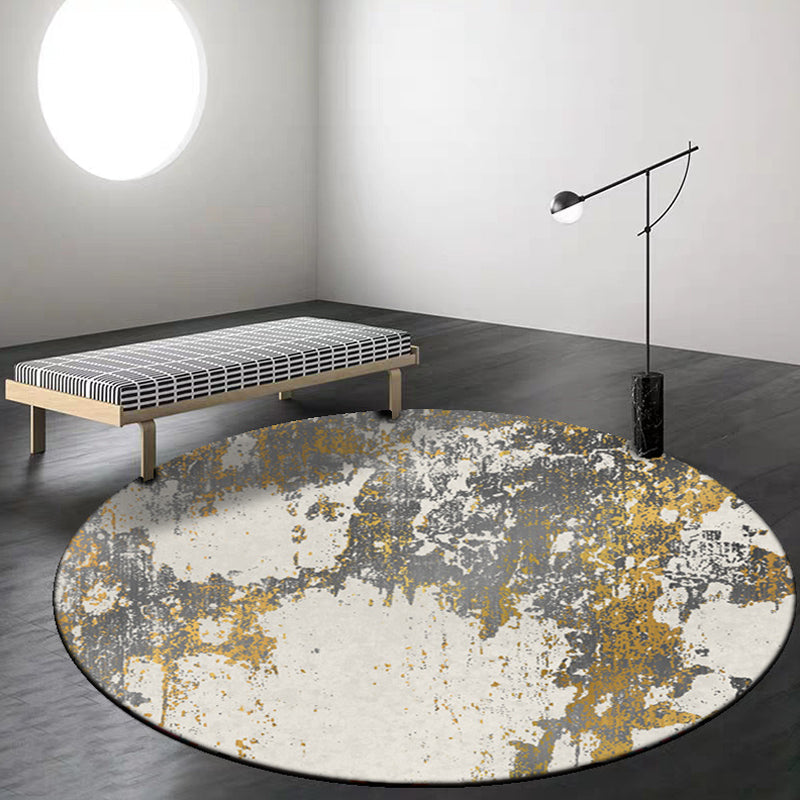 Grey Abstract Area Rug Synthetics Industrial Rug Washable Anti-Slip Backing Rug for Decoration Grey Clearhalo 'Area Rug' 'Rug' 1870238