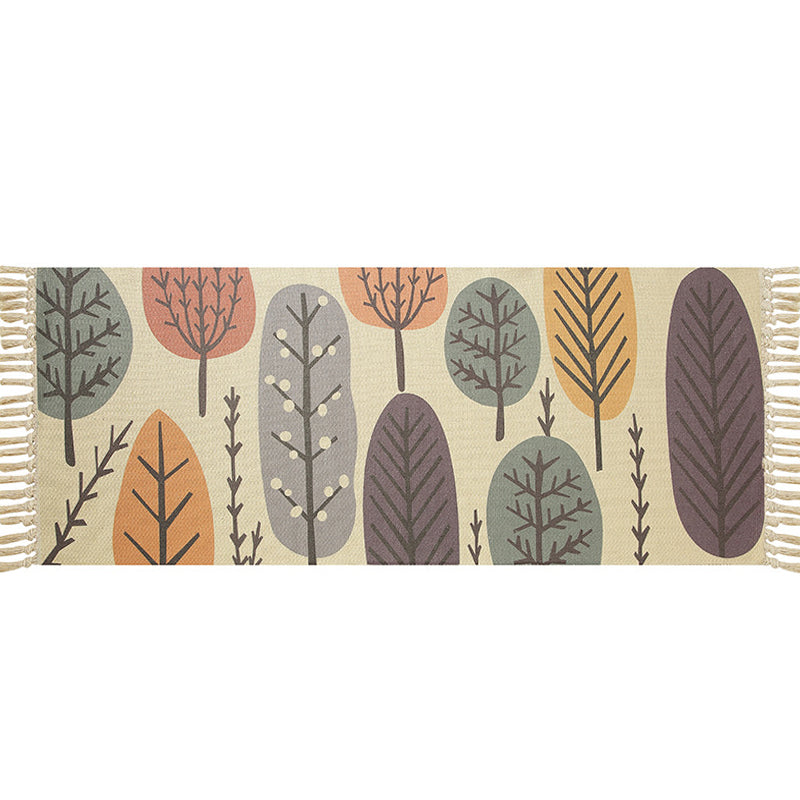 Multicolor Floral Pattern Rug Cotton Modern Rug Pet Friendly Washable Non-Slip Area Rug for Living Room Clearhalo 'Area Rug' 'Rug' 1870585