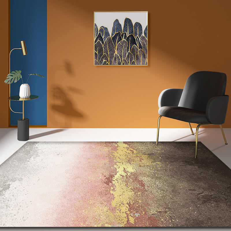 Multi Color Shabby Chic Carpet Polypropylene Abstract Rug Pet Friendly Washable Non-Slip Rug for Parlor Brown Clearhalo 'Area Rug' 'Rugs' 'Shabby Chic' Rug' 1870640